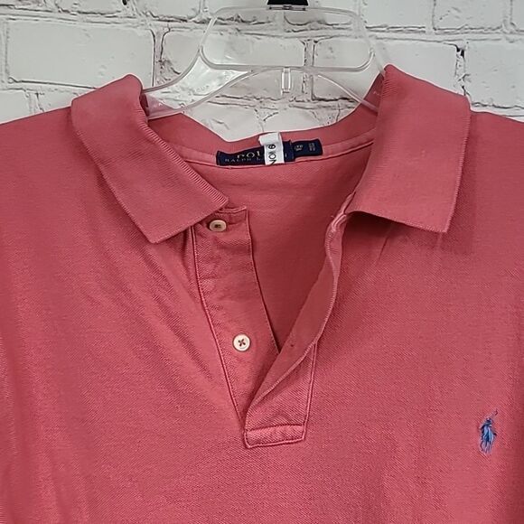 POLO Ralph Lauren 2XB Dusty Rose Pique Polo Men's Big & Tall Shirt Short Sleeves - Picture 7 of 7